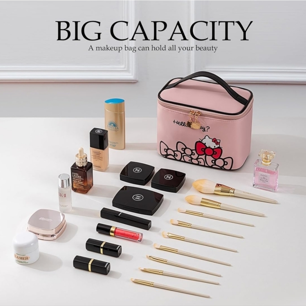 Hello Kitty Cosmetic Bags - Pink, White, Black - Picture 2 of 11